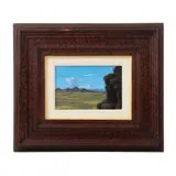 Firmado Sámano V, Paisaje del Bajío, Óleo sobre tela