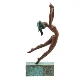 SIGLO XX by Desnudo Femenino, Bronce, patinado policromado, sold Feb 2025