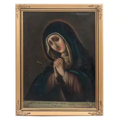 Virgen Dolorosa, MÉXICO, PRINCIPIOS DEL SIGLO XIX, Óleo sobre tela