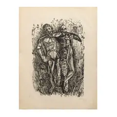 Héctor Xavier, Dos hombres, Litografía 1 / 18