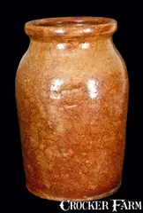 A. Wilcox, A. WILCOX / Ed Prosser (West Bloomfield, NY) Redware Jar, circa 1850, Redware