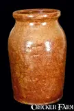 A. Wilcox, A. WILCOX / Ed Prosser (West Bloomfield, NY) Redware Jar, circa 1850, Redware