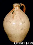 Edmund Darch Lewis, E D LEWIS / BUSHNELLS BASIN New York Redware Jug