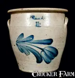 EVAN R. JONES / PITTSTON, PA Stoneware Cream Jar by Evan R. Jones, circa 1875, Stoneware, sold Mar 2011