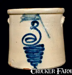 Buckner & Co., J, BUCKNER & CO. / NOVELTIES / WATERBURY, CT Stoneware Crock, circa 1870, Stoneware