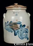 EVAN R. JONES / PITTSTON, PA Stoneware Jar by Evan R. Jones, circa 1875, Stoneware, sold Mar 2011