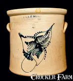 E & L P NORTON/ BENNINGTON, VT. Stoneware Crock by E & L P Norton, circa 1870, Stoneware, sold Mar 2011