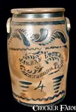 JAS. HAMILTON & CO. / GREENSBORO, PA. Stoneware Jar by Jas. Hamilton & Co., circa 1875, Stoneware, sold Mar 2011