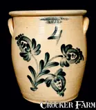 T. HARRINGTON / LYONS Stoneware Cream Jar by T. Harrington, circa 1860, Stoneware, sold Mar 2011
