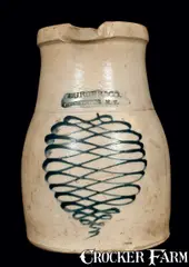 Burger & Co, BURGER & CO. / ROCHESTER, NY Stoneware Pitcher, circa 1880, Stoneware