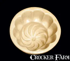 Hecker's Farina, HECKER'S FARINA / JELLY MOLDS Yellowware Mold, circa 1880, Yellowware