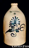Nichols & Boynton, NICHOLS & BOYNTON / BURLINGTON, VT Stoneware Jug, circa 1856-1859, Stoneware