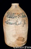 Union Pottery, UNION POTTERY / NEWARK, N.J. / J. ZIPF Stoneware Advertising Jug, circa 1880, Stoneware