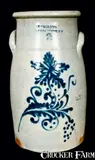 H.N. Ballard, H.N. BALLARD / BURLINGTON, VT Antique Stoneware Churn, circa 1860, Stoneware