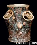 F.B. NORTON & CO / WORCESTER, MASS Stoneware Pottery Stump Planter by F. B. Norton & Co, circa 1870, Stoneware, sold Mar 2011