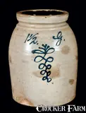 Union Pottery, UNION POTTERY / NEWARK, N.J. / J. ZIPF Stoneware Jar, circa 1880, Stoneware