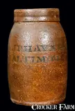 Ohio Origin, J.P. HAYNES & CO. / BALTIMORE MD Advertising Jar (Ohio Origin), circa 1880, Stoneware