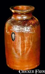Wm. Hare, WM. HARE / WILMINGTON, DEL. Stoneware Canning Jar, circa 1870, Stoneware