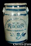Williams And Reppert, WILLIAMS & REPPERT / GREENSBORO, PA Stoneware Crock