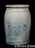 Rager Lloyd & Co., RAGER LLOYD & CO./ Palatine, WVA Stoneware Jar, circa 1875, Stoneware