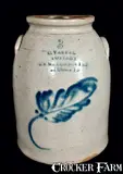 C. Vaupel Pottery, C. VAUPEL / POTTERY / 78 WALLABOUT ST / BROOKLYN Stoneware Jar, circa 1880, Stoneware