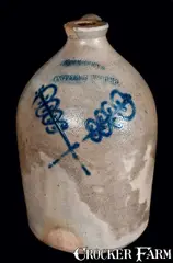 Somerset, SOMERSET. / POTTERSWORKS Massachusetts Stoneware Jug, circa 1860, Stoneware