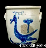 M. Woodruff, M. WOODRUFF / CORTLAND Stoneware Cream Jar w/ Gooney Bird