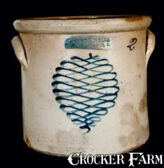 Burger & Co, BURGER & CO. / ROCHESTER, N.Y. Stoneware Crock, circa 1880, Stoneware