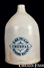 Stone Ware, F.T. WRIGHT & SON, / STONE WARE / TAUNTON, MASS. Jug, circa 1875, Stoneware
