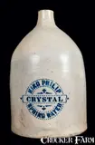 Stone Ware, F.T. WRIGHT & SON, / STONE WARE / TAUNTON, MASS. Jug, circa 1875, Stoneware