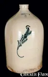 F. Woodworth, F. WOODWORTH / BURLINGTON, VT Stoneware Jug, circa 1875, Stoneware