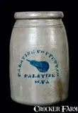 Palatine Pottery Co., PALATINE POTTERY CO. / PALATINE / W. VA Stoneware Wax Sealer w/ Pear