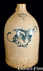 West Troy, WEST TROY / N.Y. / POTTERY Stoneware Jug, circa 1870, Stoneware