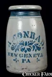 A. Conrad, A. CONRAD / NEW GENEVA / PA Canning Jar, circa 1875, Stoneware
