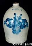 COWDEN & WILCOX / HARRISBURG, PA Stoneware Jug by Cowden & Wilcox, circa 1865, Stoneware, sold Nov 2010