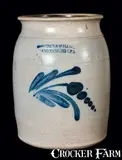 COWDEN & WILCOX / HARRISBURG, PA Stoneware Crock by Cowden & Wilcox, circa 1865, Stoneware, sold Nov 2010