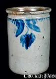 Solomon Bell, SOLOMON BELL / STRASBURG / Va Stoneware Jar, circa 1870, Stoneware