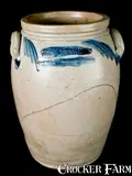 William Linton's Pottery, WILLIAM LINTON'S / POTTERY AND SALESROOM / BALTIMORE, MD Crock, circa 1860, Stoneware