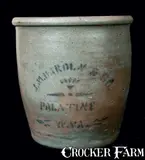 J. M. Harden & Co., J.M. HARDEN & CO / PALATINE / W.VA. Stoneware Jar, circa 1875, Stoneware
