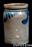 J. Keister & Co, J. KEISTER & CO. / STRASBURG, VA Stoneware Jar, circa 1865, Stoneware