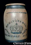 D. F. Haynes & Co., "D.F. HAYNES & CO. / CROWN BRAND / BALTIMORE, MD Stoneware Jar, circa 1875, Stoneware