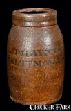 J.P. Haynes & Co., J.P. HAYNES & CO. / BALTIMORE MD Stoneware Jar, circa 1880, Stoneware