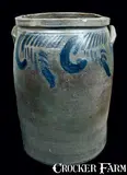 S. Bell & Son, S. BELL & SON / STRASBURG 6-Gallon Crock, circa 1890, Stoneware
