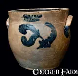 N. Clark, N. CLARK / ATHENS Stoneware Jar, circa 1825, Stoneware
