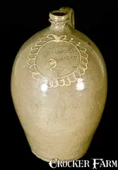 Winthrop Chandler, CHANDLER / MAKER, Edgefield, SC Stoneware Pottery Jug, circa 1850, Stoneware