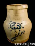 S. Risley, S. RISLEY / NORWICH, CT Stoneware Pitcher, circa 1840, Stoneware