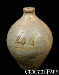 Lyman & Clark, LYMAN & CLARK / GARDINER, Maine Stoneware Jug, Dated 1840, 1840, Stoneware