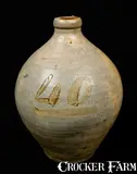 Lyman & Clark, LYMAN & CLARK / GARDINER, Maine Stoneware Jug, Dated 1840, 1840, Stoneware