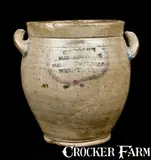 C. Crolius, Small-Sized Incised C. CROLIUS / NEW-YORK Stoneware Jar