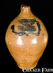 Manhattan Wells, C. CROLIUS ... / MANHATTAN WELLS / NEW-YORK Stoneware Jug, circa 1810, Stoneware